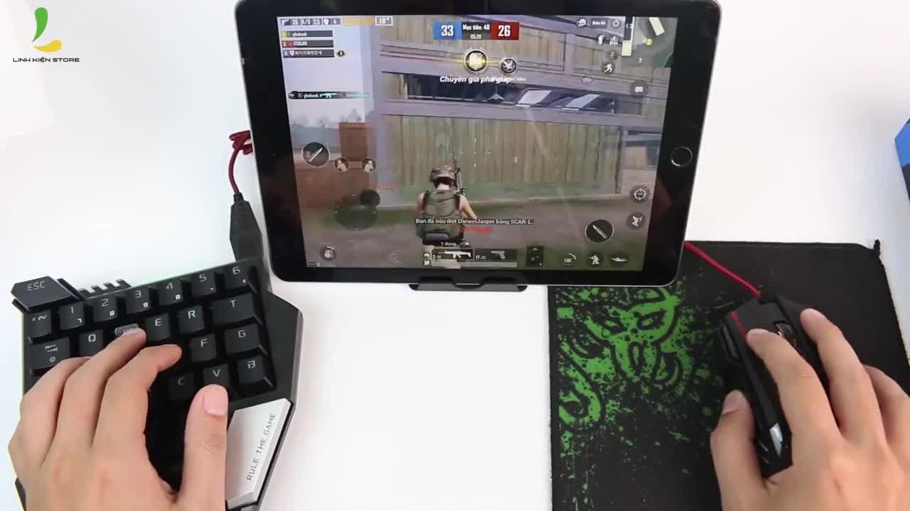 Bàn Phím Giả Cơ Một Tay K13 / K15 Dùng Cho IOS, Android, PC Full LED - Bàn Phím PUBG Mobile | BigBuy360 - bigbuy360.vn