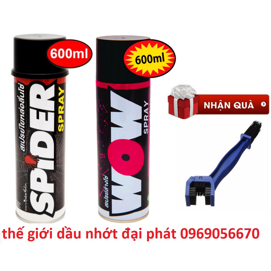 xịt sên và rửa sên wow 600ml combo xịt rửa vad dưỡng TẶNG bàn chải