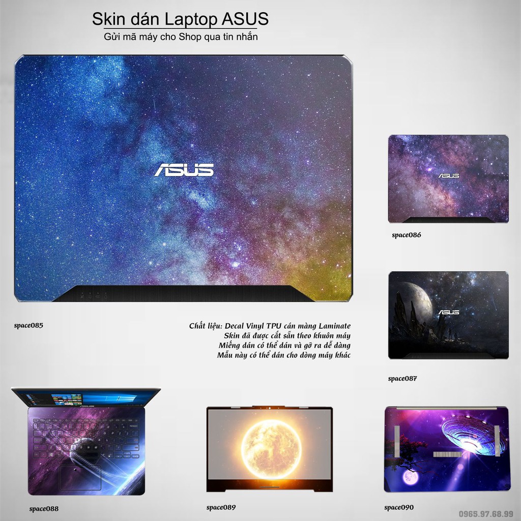 Skin dán Laptop Asus in hình không gian _nhiều mẫu 15 (inbox mã máy cho Shop)