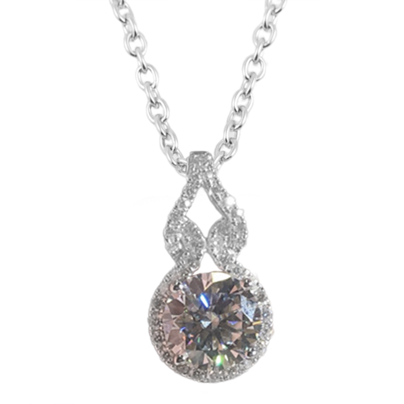 Dây Chuyền Bạc 925 Mặt Đính Đá Zircon Đơn Giản