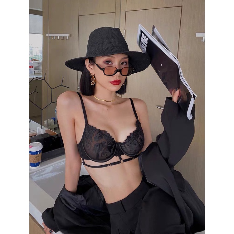Bộ Đồ Lót Nữ Có Gọng Ren Hoa Mỏng Sexy Cao Cấp, Nâng Ngực Tự Nhiên Mềm Mại Thoáng Mát_LM010 | BigBuy360 - bigbuy360.vn