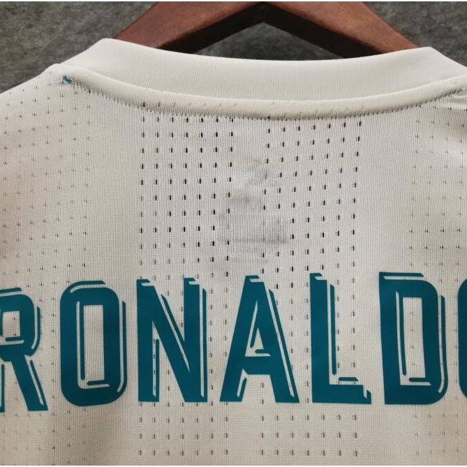 Áo Thun Bóng Đá Đội Real Madrid 17/18 SERGIO RAMOS 4 RONALDO 7 BENZEMA 9 Phong Cách Thể Thao 2017/2018