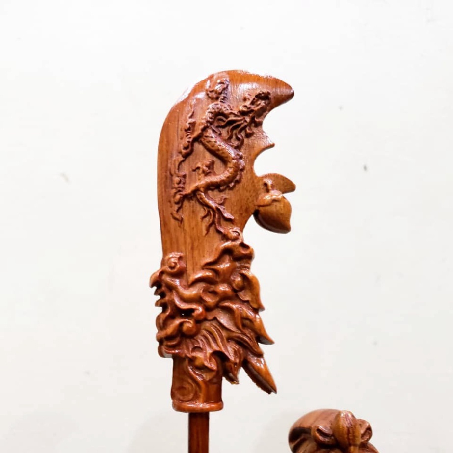 Tượng quan công Quan vân trường gỗ hương cao 40cm
