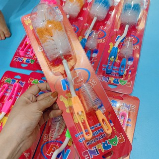 Cọ rữa bình sữa faralyn xoay 360 độ,cây rữa bình tặng kèm cọ rữa núm