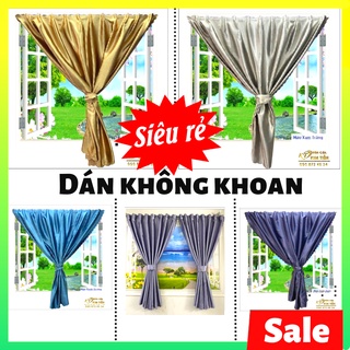 Rèm Cửa Sổ Dán Tường, Rèm Dán Không Khoan, Rèm Dính Tường Chống Nắng Decor Trang Trí [Tặng Băng Dính & Dây Cột]