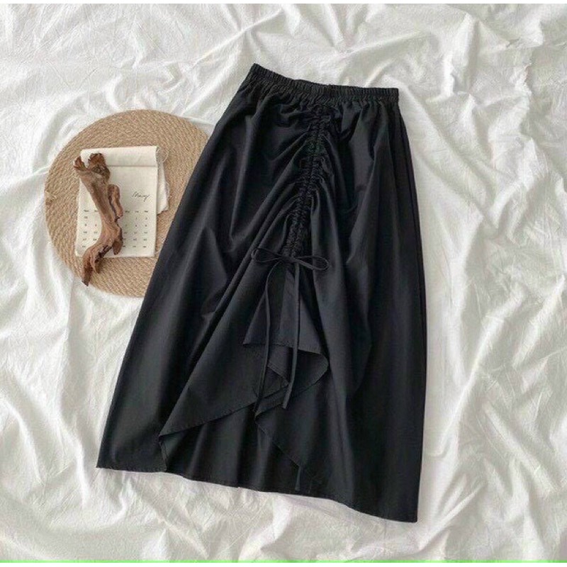 CHÂN VÁY CHỮ A RÚT DÂY VITAGE CẠP CAO | BigBuy360 - bigbuy360.vn