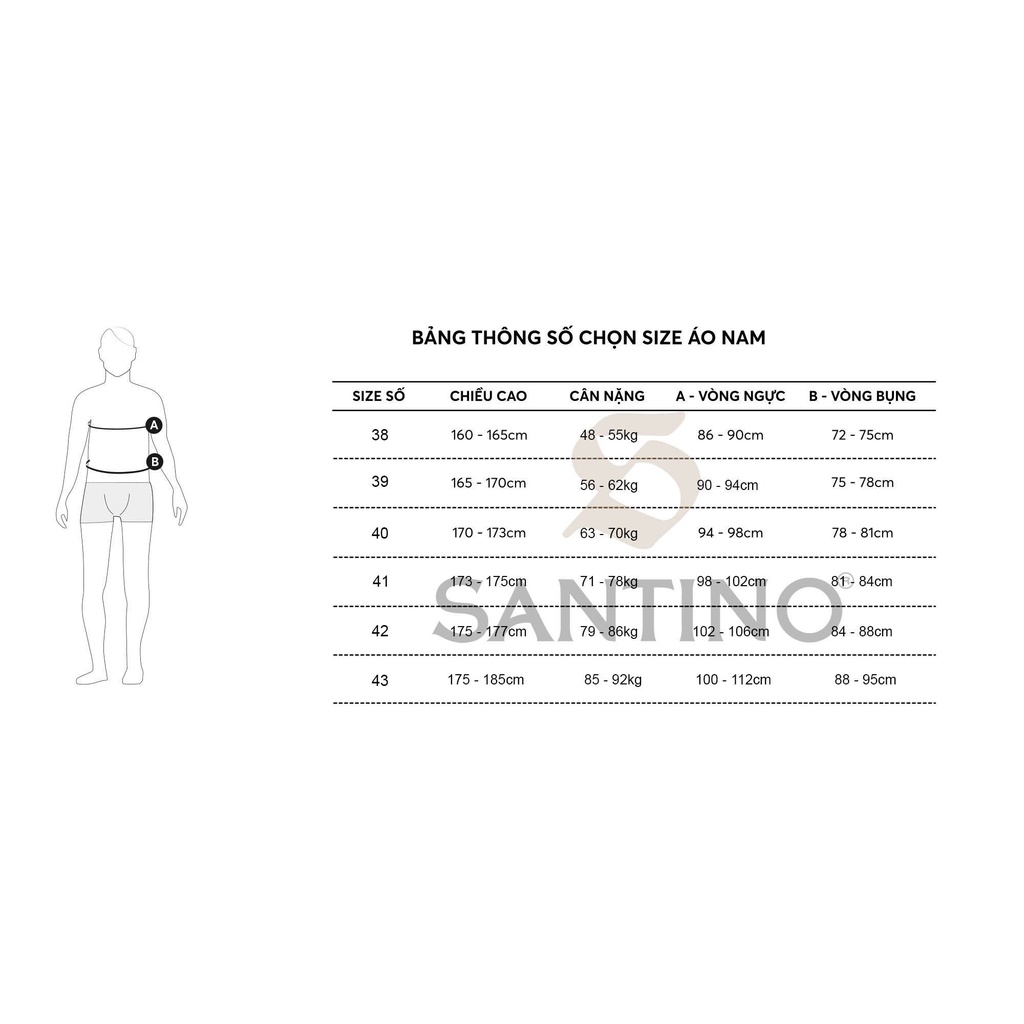Áo sơ mi nam ngắn tay Santino, chất liệu sợi tre, hoạ tiết caro, dáng slim trẻ trung ASN495S601 | BigBuy360 - bigbuy360.vn