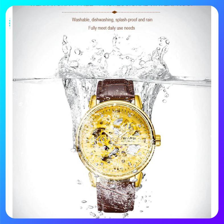 [ Freeship ] Đồng hồ nam automatic dây da bọc su cực bền hiệu tevise chính hãng (tặng kèm hộp) | BigBuy360 - bigbuy360.vn