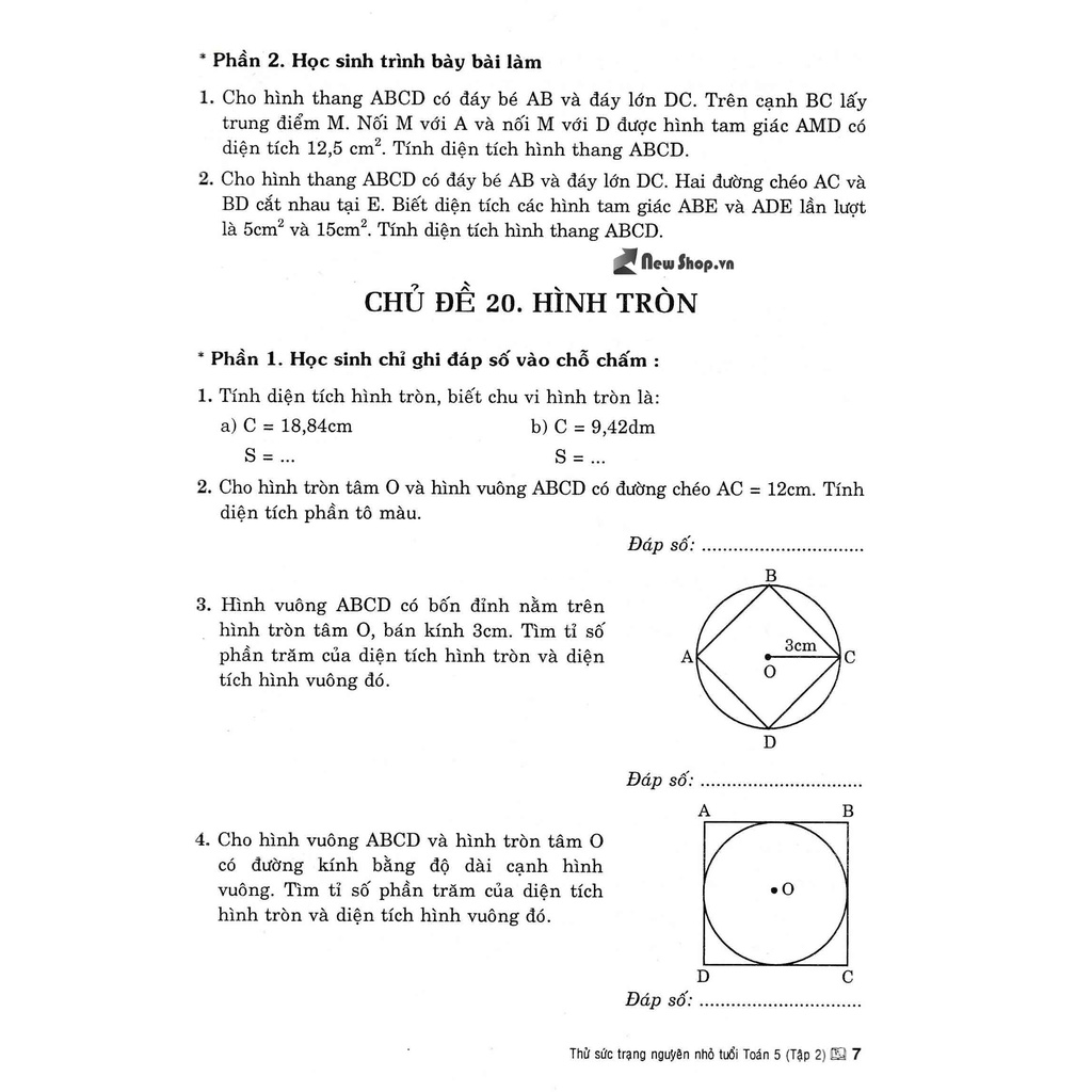 Sách Tham Khảo - Thử Sức Trạng Nguyên Nhỏ Tuổi Môn Toán Lớp 5 Tập Hai