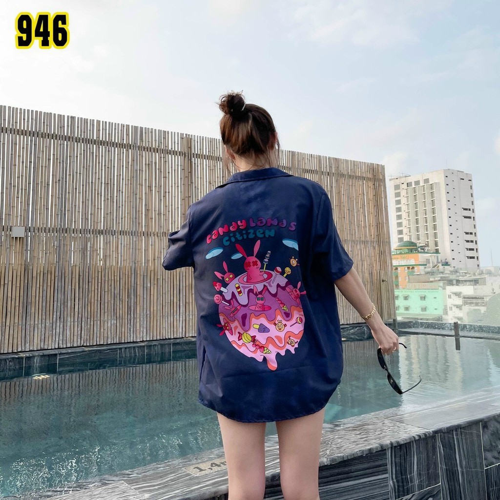 ÁO SƠ MI NAM NỮ, KHOÁC NGOÀI HÀNH TINH THỎ CHẤT KATE TAY LỠ LỤA MÁT MẺ NĂNG ĐỘNG