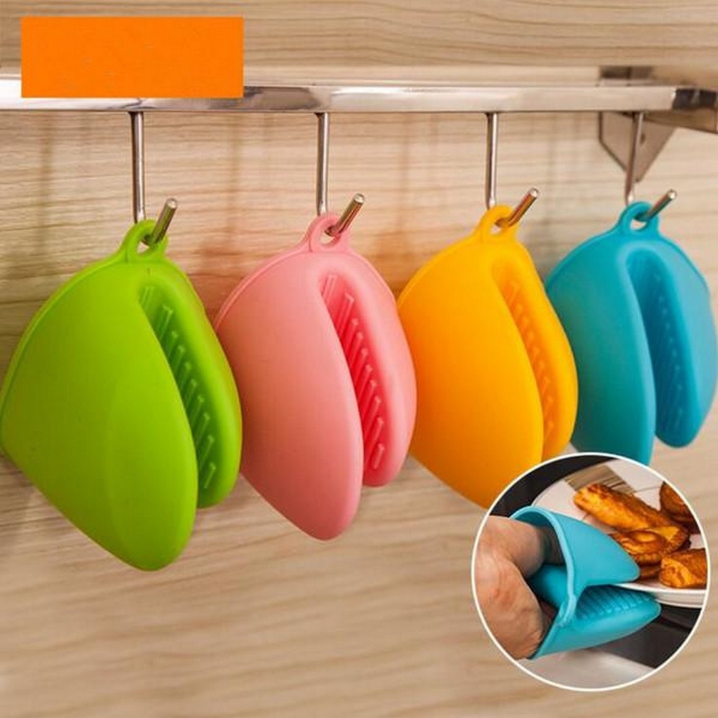 Bộ 2 Miếng nhấc nồi silicon chịu nhiệt cao có móc treo - Dụng cụ bắc nồi chống nóng Đa Năng