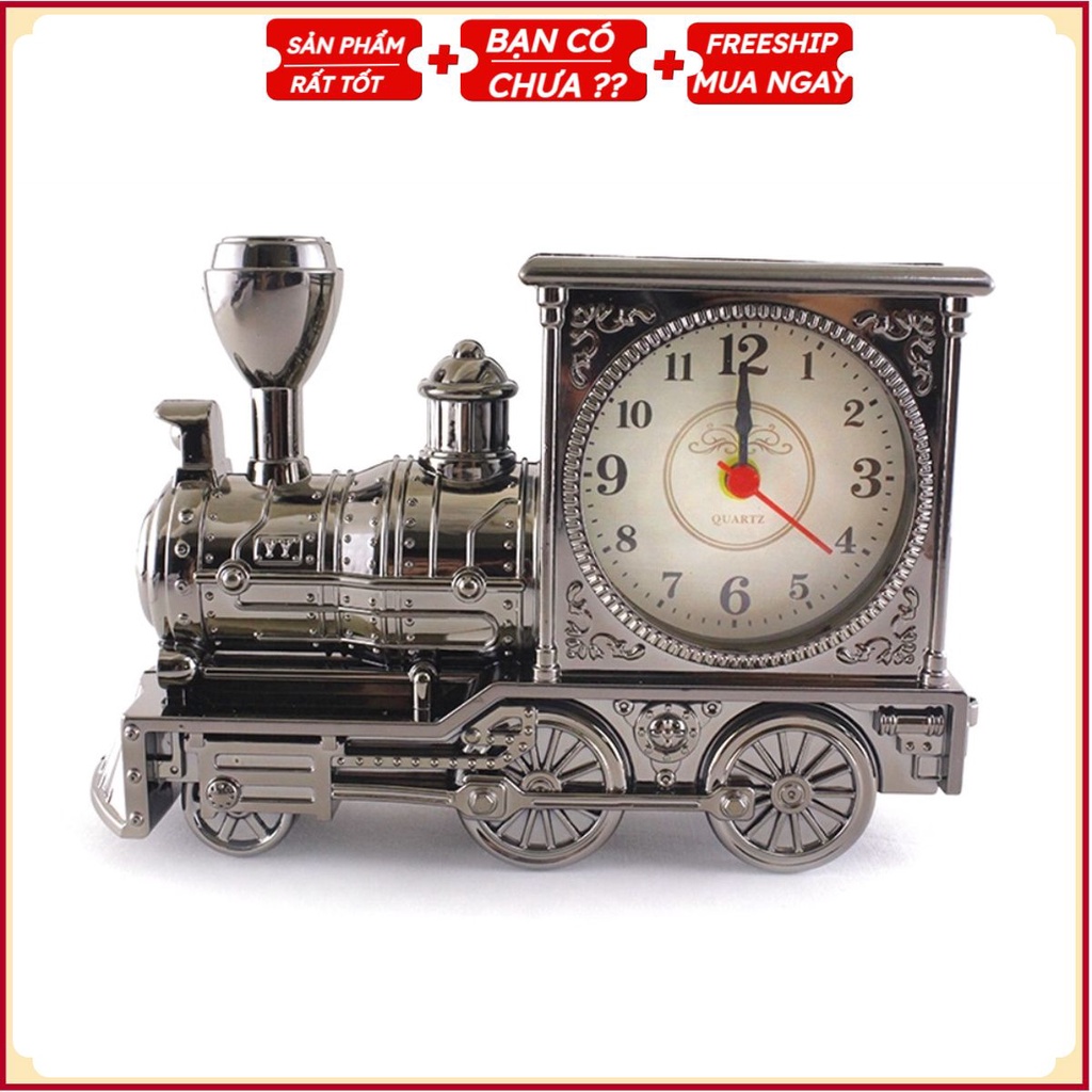 Đồng Hồ Để Bàn Kiểu Dáng Tàu Hơi Nước Cổ - USA2981 (Bạc/Vàng)