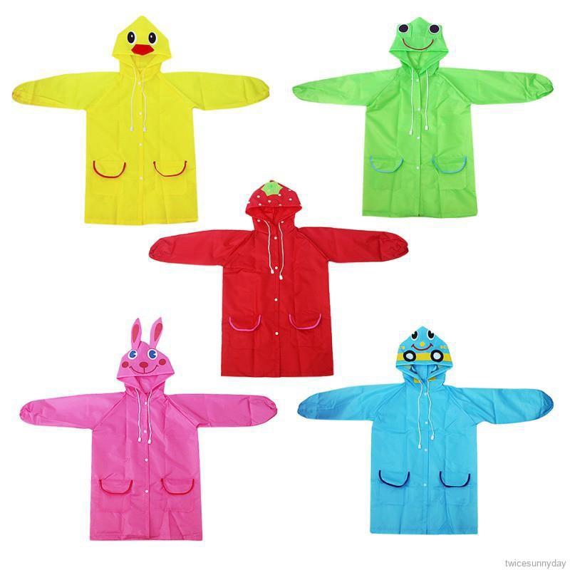 Children Kids Lovely Cartoon Waterproof Raincoat Sunny