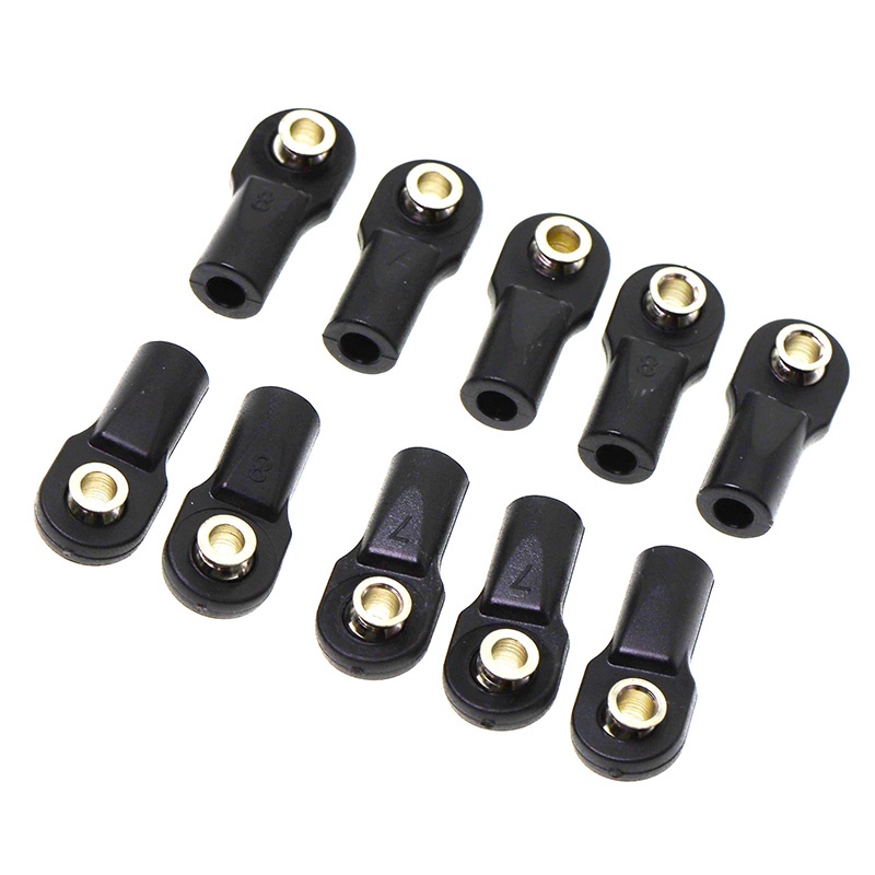 Set 10 khớp nối M4 bằng nhựa cho xe điều khiển từ xa Axial SCx10 II 90046 TRAxAS TRx4/B 1/10
