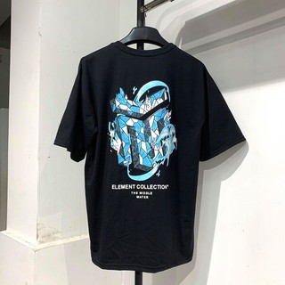 Áo thun tay lỡ ELEMENT đen trắng - Gin store
