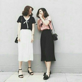 Chân Váy Midi Voan Dập Ly Hot Nhất