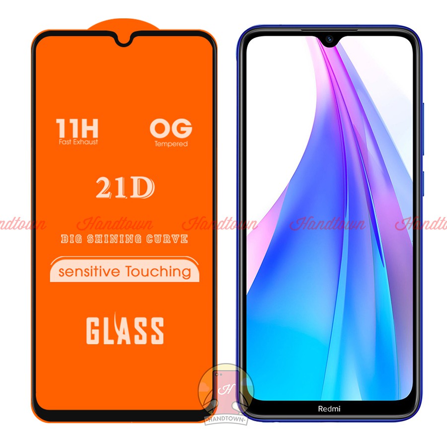Kính Cường lực Xiaomi Redmi Note 8T Full màn hình 21D Handtown SIÊU BỀN