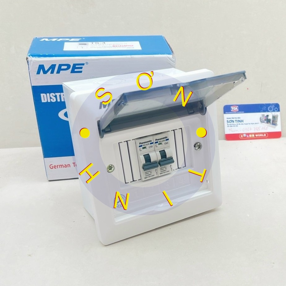 TỦ ĐIỆN ÂM TƯỜNG 4 ĐƯỜNG MPE CHỨA MCB TS-4 (không bao gồm CB)
