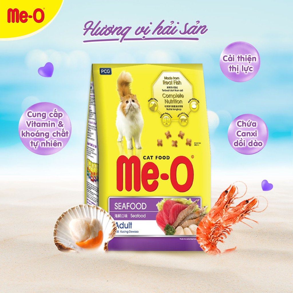 Thức ăn hạt Me-o Ocean Fish Kitten dành cho mèo con dưới 1 năm tuổi