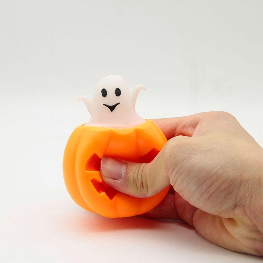 Đồ Chơi Nắn Bóp Đàn Hồi Giảm Stress Hình Bí Ngô Halloween 1