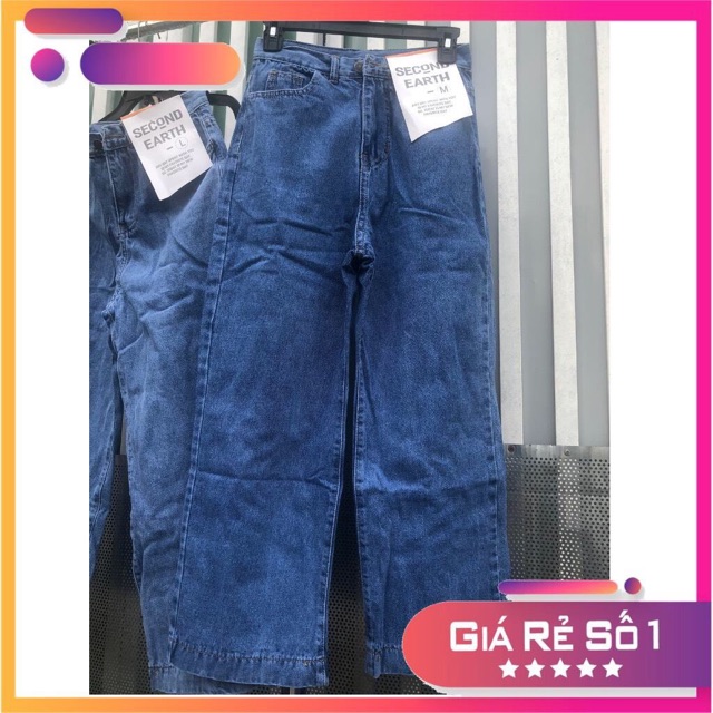 Quần baggy nữ ống rộng cao cấp vải jean dày đẹp loại 1 chuẩn shop