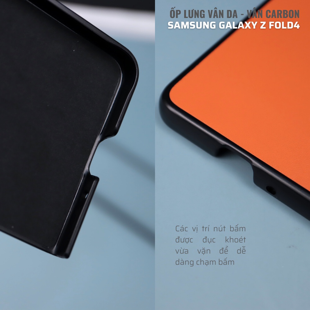 Ốp lưng vân da - vân carbon Samsung Galaxy Z Fold4