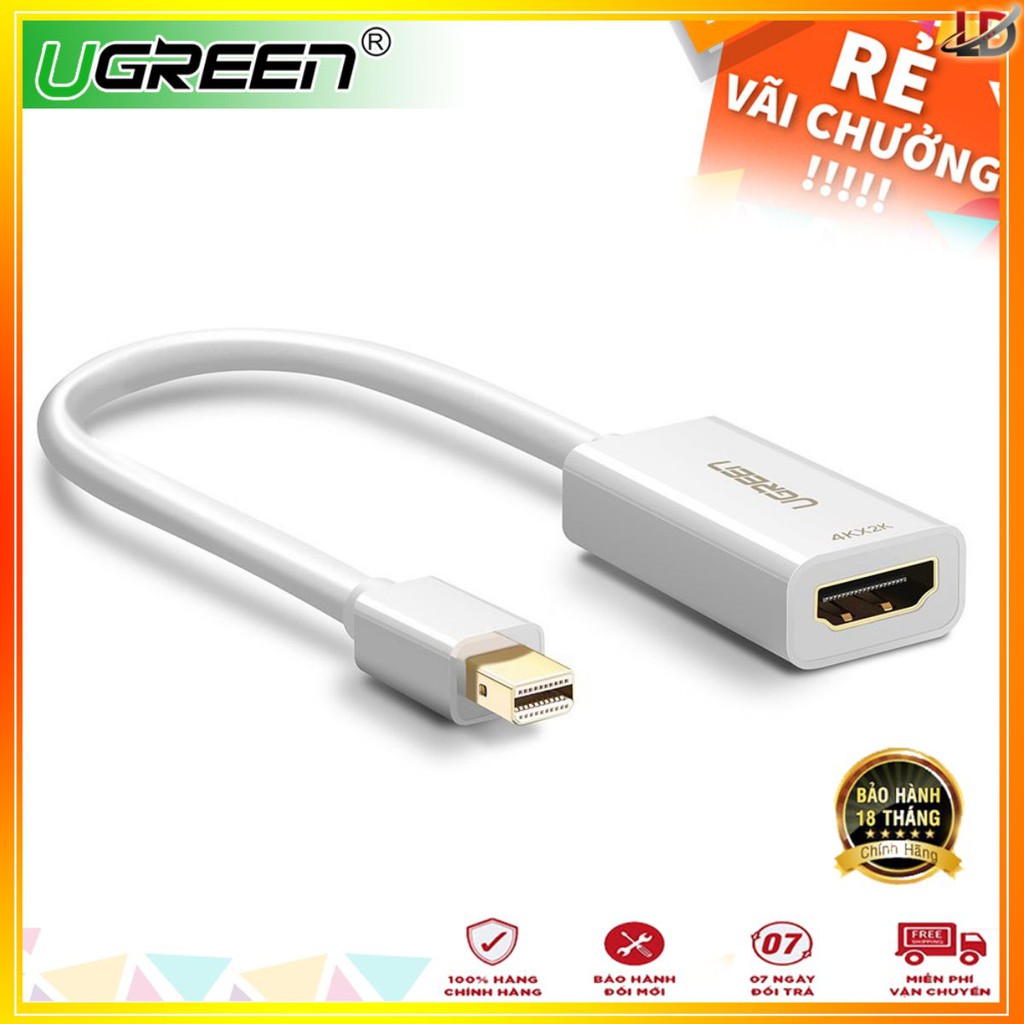 Cáp chuyển Mini Displayport to HDMI ( âm ) Ugreen 40361 hỗ trợ 4k