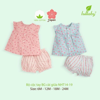 Bộ sát nách hoa nhí Lullaby vải Nhật 2019