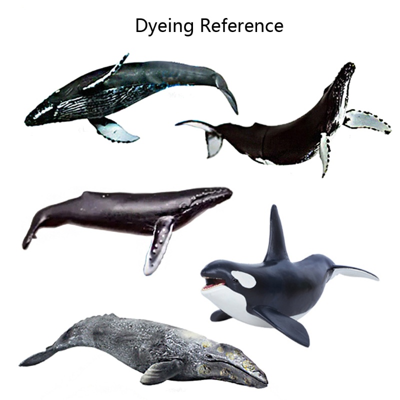 Set 5 khuôn nhựa resin tạo mô hình cá voi màu dạ quang dùng làm đồ trang sức