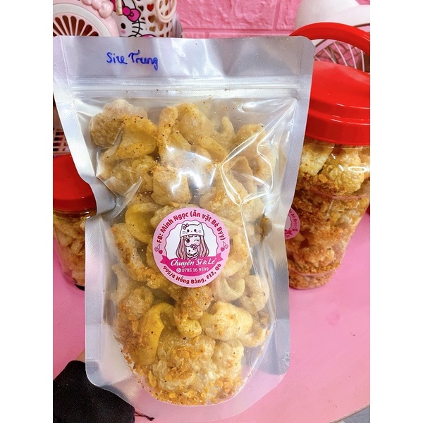 Da Heo Chiên Giòn Lắc Tỏi Túi Zip Trung