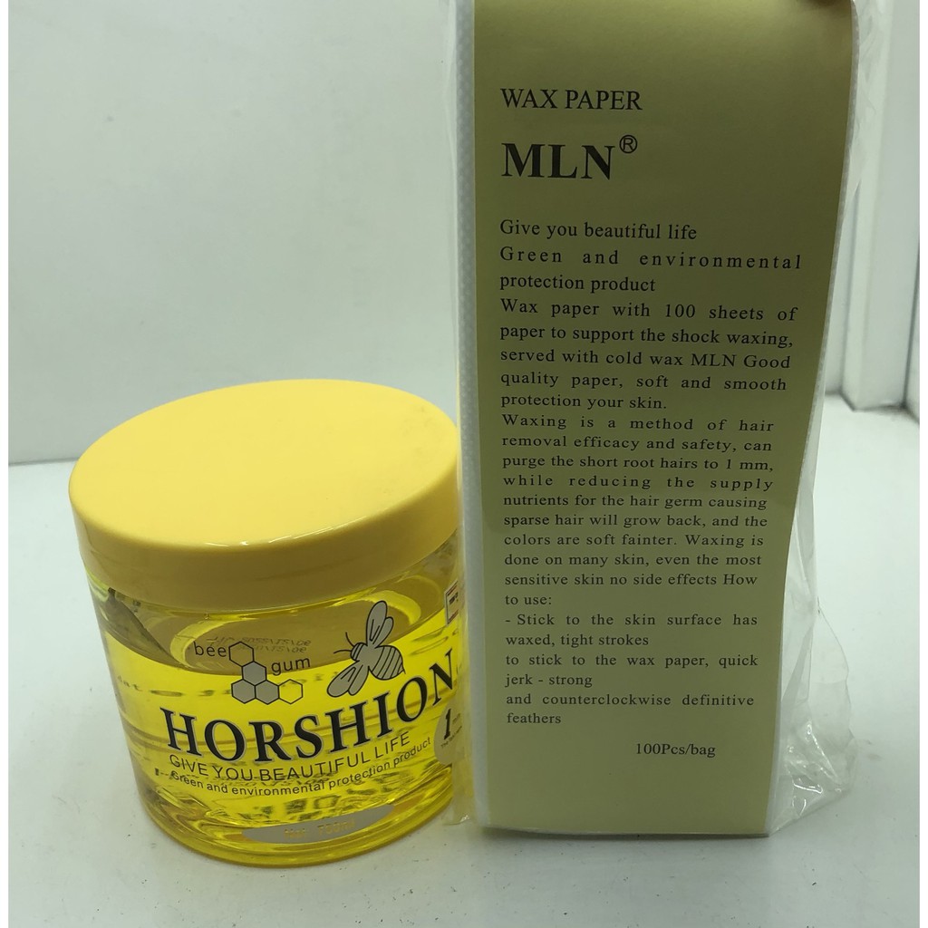 SÁP WAX LÔNG MẬT ONG HORSHION CHÍNH HÃNG 750G KÈM GIẤY WAX