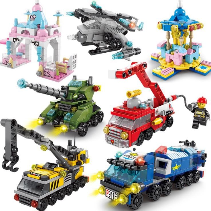 Xếp Hình lắp ráp Lego  các loại xe chuyên dụng 6 trong 1