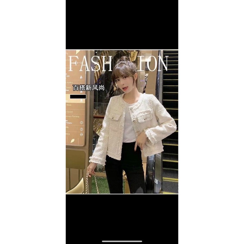 áo khoác dạ tweed túi ngực sz ml (sẵn) | BigBuy360 - bigbuy360.vn
