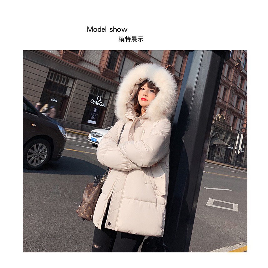 Áo Khoác Phao Nữ Dáng Lửng Mũ Lông hàng Quảng Châu hot trend 2021- dáng lửng | BigBuy360 - bigbuy360.vn