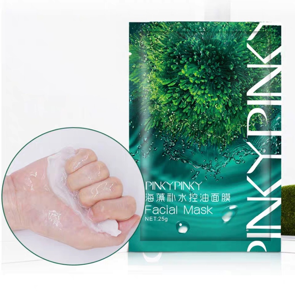 PINKYPINKY - Mặt nạ Tảo biển cấp nước kiềm dầu Seaweed Moisturizing Oil Control Mask PINK07