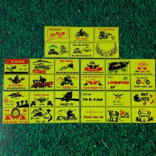 Combo 30 logo phượt logo phản quang như hình