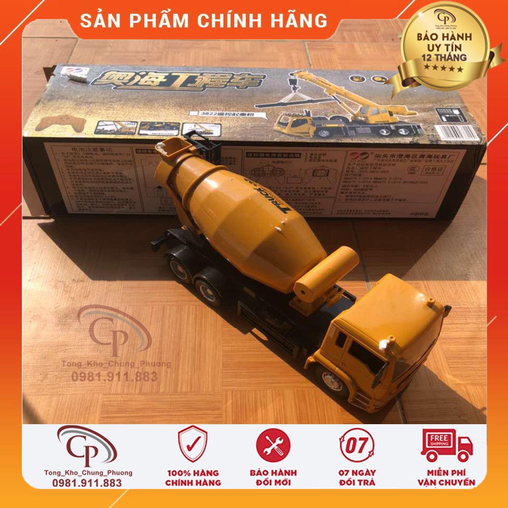 Xe điều khiển từ xa.Xe trộn bê tông điều khiển từ xa, Cấu tạo hợp kim - Pin sạc - Đa chức năng