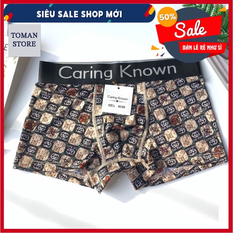 Hộp 4 sịp đùi thun lạnh thông hơi hoạ tiết HOẠT HÌNH, chất co dãn tốt, thấm hút mồ hôi, cực thoáng mát.