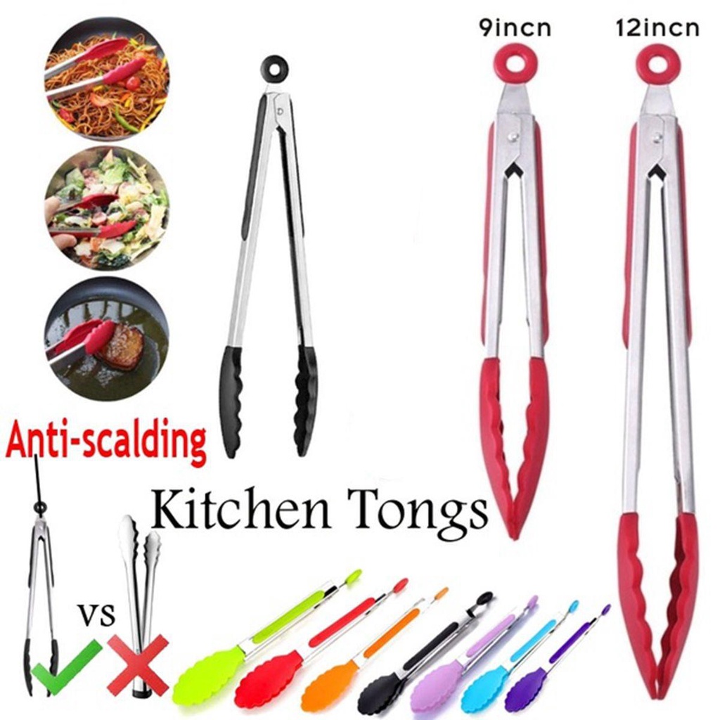 MOCHO Kẹp Gắp Thức Ăn Bằng Thép Không Gỉ Cách Nhiệt Chống Trượt Tiện Dụng Cho Nhà Bếp