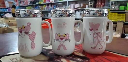 Cốc sứ giữ nhiệt nắp gương cao cấp