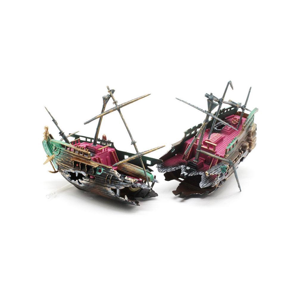 Mô Hình Tàu Đắm Cỡ Lớn H2S3 Trang Trí Bể Cá