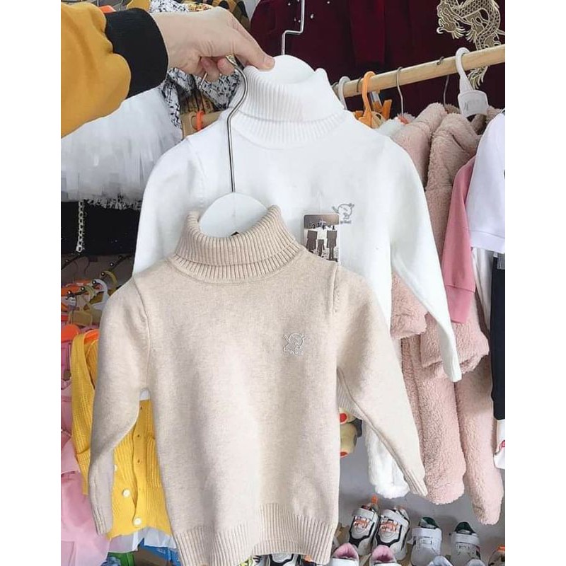 Áo Len cổ lọ không xù cho bé 8-28kg