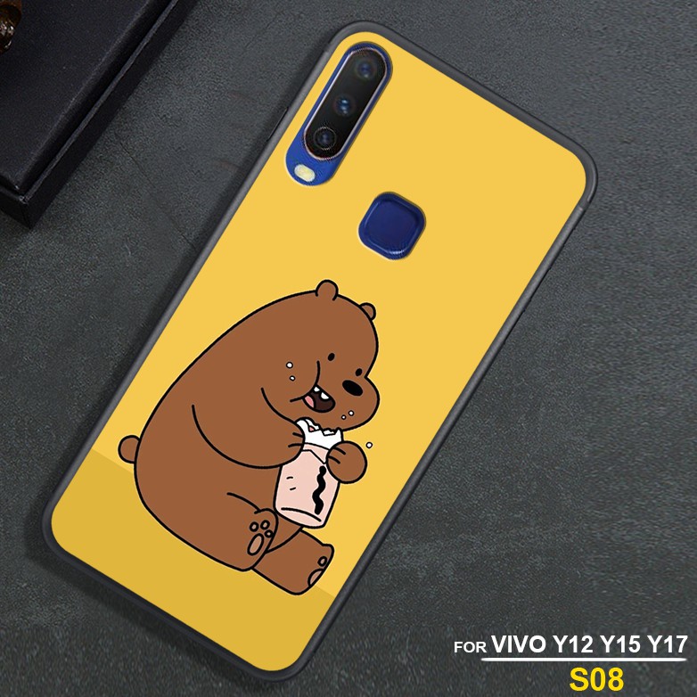 ỐP LƯNG VIVO Y12 - VIVO Y15 - VIVO Y17 - VIVO Y11 -VIVO U10 IN HÌNH GẤU WE BARE BEARS NHIỀU HÌNH ĐẸP GIÁ RẺ NHẤT