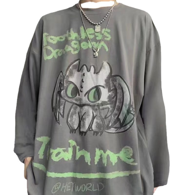 Áo Thun Tay Dài Phong Cách retro Hàn Quốc Dành Cho Nam Và Nữ