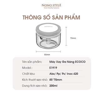 Dụng cụ xay tỏi ớt ECOCO
