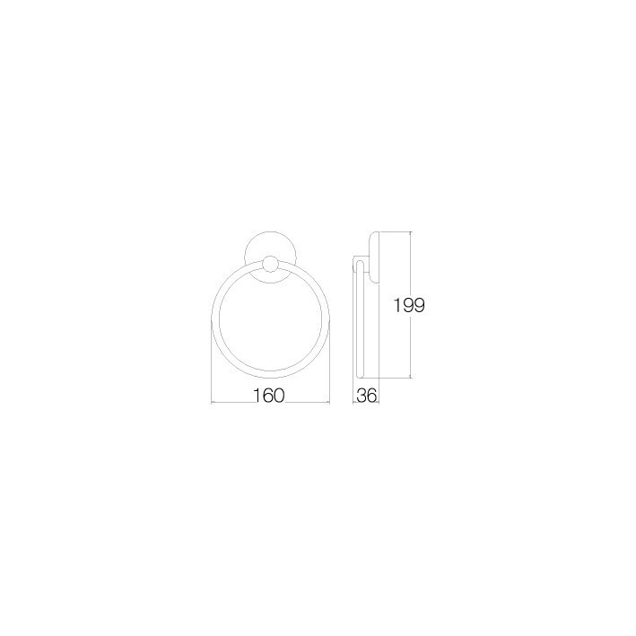 Vòng treo khăn inox 304 MV-667T Toro Home, Cam kết chất liệu inox Chuẩn 304
