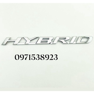 Logo chữ nổi HYBRID dán đuôi xe hàng cao cấp
