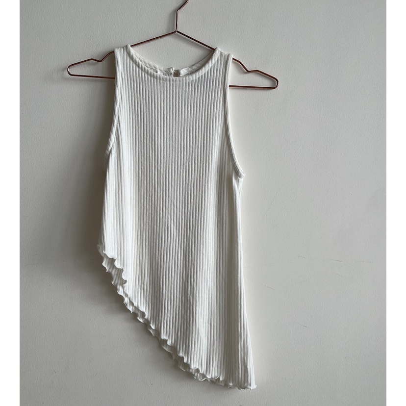 HASMILED - "stay hydrated" Áo thun xéo tà không tay