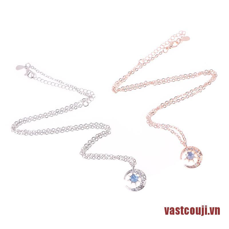 Vòng cổ Mặt Trăng Và Ngôi Sao Đính Đá Thời Trang