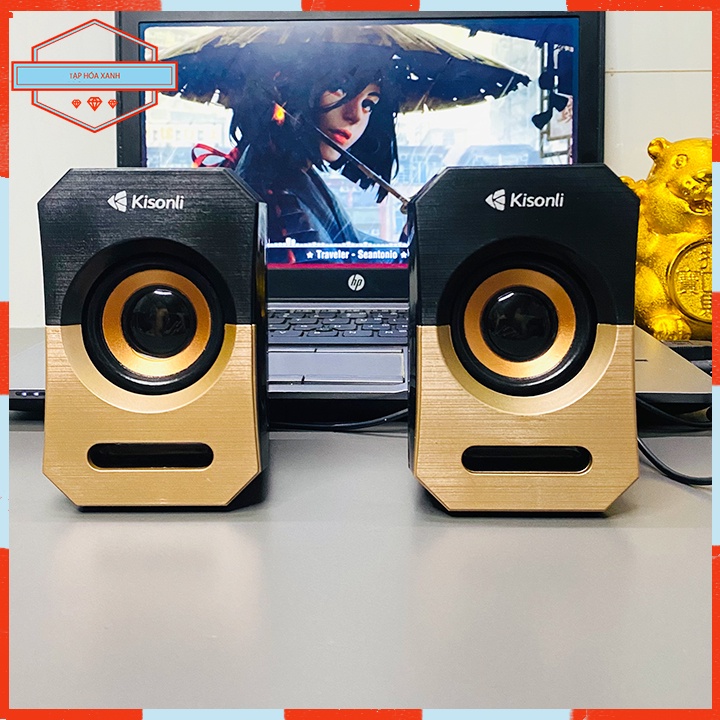 Loa Máy Tính Laptop PC Để Bàn 2.0 KISONLI A-606 Có Dây Chính Hãng Loa Vi Tính Mini Nghe Nhạc